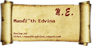 Masáth Edvina névjegykártya
